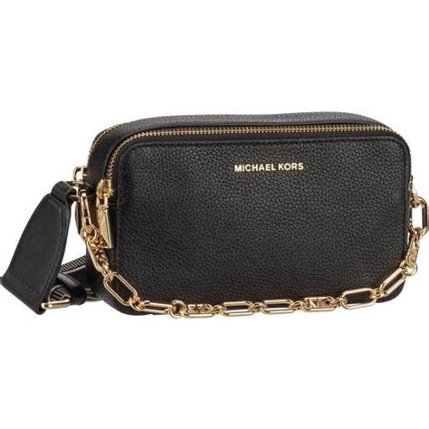 michael kors jet set zwarte leren crossbody tas 32s3gj6c0t-001|Jet Set Medium Quilted Leather Crossbody Bag.